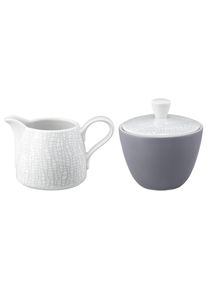 Milch- und Zuckerset Seltmann Weiden "Milch- und Zucker-Set Life Fashion je 260 ml", grau (elegant grau), 2, Porzellan, Geschirr-Sets, Milch- und Zuckerset, Sp&uuml;lmaschinengeeignet, Mikrowellenfest, Ofenfest