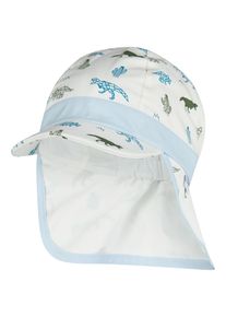 Sonnenhut Sterntaler "Schirmm&uuml;tze mit Nackenschutz Saurier", Kinder, Gr. 53, wei&szlig;, Obermaterial: 100% Baumwolle CO. 100% Baumwolle CO. 100% Baumwolle CO. 100% Baumwolle CO. 100% Baumwolle CO., H&uuml;te Sonnenhut