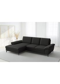 Sit & More Ecksofa SIT & MORE "Chelsea", schwarz, B:264cm H:89cm T:174cm, Sofas, Ecksofa, optional mit Bettfunktion und Bettkasten