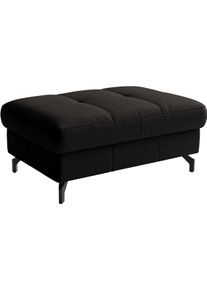 Sit & More Polsterhocker SIT & MORE "Vanity Leder", schwarz, B:103cm H:45cm T:69cm, Hocker, Polsterhocker
