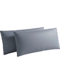 Sit & More Sofakissen SIT & MORE "Vanity Leder", graublau, B:60cm H:30cm T:12cm, Leder, Polsterauflagen, Sofakissen