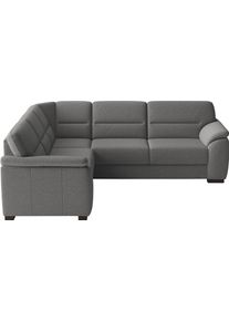 Sit & More Ecksofa SIT & MORE "Montego", anthrazit, B:255cm H:88cm T:225cm, 100% Polyester, Sofas, Ecksofa, wahlweise mit Bettfunktion und Schubkasten
