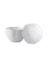Villeroy & Boch Schale VILLEROY & BOCH "M&uuml;slischalen Pura &oslash; 15,6 cm 4er Set wei&szlig;", wei&szlig;, B:15,5cm H:6,4cm L:15,6cm T:15,6cm &Oslash;:15,6cm, Sch&uuml;sseln, Schale, Sp&uuml;lmaschinenfest, Mikrowellensicher