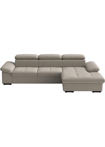 Sit & More Ecksofa SIT & MORE "Viola", beige (stone), B:260cm H:73cm T:174cm, 100% Polyester, Sofas, Ecksofa, optional Bettfunktion