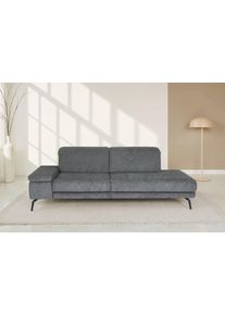 Recamiere DIE PLANBAR "MP-IN20126 L-Form mit Federkern-Polsterung", anthrazit, B:230cm H:82cm T:115cm, 100% Polyester, Sofas, Recamiere, mit Kopfteilverstellung, wahlweise mit Drehsitz-Funktion