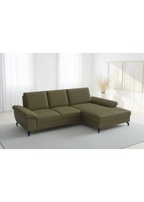 Sit & More Ecksofa SIT & MORE "Chelsea", olive, B:264cm H:89cm T:174cm, Sofas, Ecksofa, optional mit Bettfunktion und Bettkasten