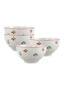 Villeroy & Boch Schale VILLEROY & BOCH "Bols Petite Fleur &oslash; 14 cm 4er Set wei&szlig;", wei&szlig;, B:14cm H:7,8cm L:14cm T:14cm &Oslash;:14cm, Sch&uuml;sseln, Schale, Sp&uuml;lmaschinengeeignet, Mikrowellengeeignet