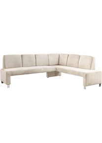 Eckbank exxpo - SOFA FASHION "Intenso, modern, 263/198 cm (B/T)", beige, B:263cm H:92cm T:198cm, Zusammensetzung: Polyester 100%, Sitzb&auml;nke, Eckbank, hohe Bodenfreiheit, frei im Raum stellbar, hoher Sitzkomfort