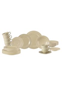 Geschirr-Set Seltmann Weiden "Kombiservice Beat Color Glaze", beige (sandbeige), 30, Porzellan, Geschirr-Sets, Geschirr-Set, Sp&uuml;lmaschinengeeignet, Mikrowellenfest, Ofenfest