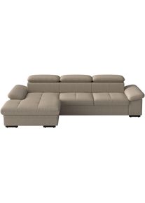 Sit & More Ecksofa SIT & MORE "Viola", beige (taupe), B:260cm H:73cm T:174cm, 100% Polyester, Sofas, Ecksofa, optional Bettfunktion