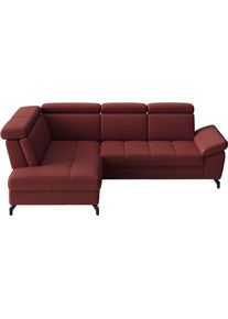 Sit & More Ecksofa SIT & MORE "Vanity", merlot, B:254cm H:84cm T:197cm, Sofas, Ecksofa, Inkl.Sitz-,Kopf-und Armteilverstellung