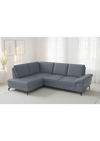 Sit & More Ecksofa SIT & MORE "Chelsea", graublau, B:249cm H:89cm T:190cm, Sofas, Ecksofa, optional mit Bettfunktion und Bettkasten