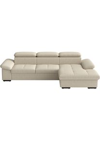 Sit & More Ecksofa SIT & MORE "Viola", beige (creme), B:260cm H:73cm T:174cm, 100% Polyester, Sofas, Ecksofa, optional Bettfunktion