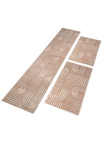 Bettumrandung OTTO HOME "Lyssandra", creme, H:8mm, Obermaterial: 85% Polypropylen, 15% Polyester, Bettumrandungen, Bettumrandung, 3D-Effekt, softer Kurzflor, pflegeleicht, leichter Glanz, Scandi-Look