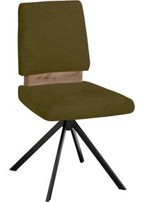 Drehstuhl MASSIVLINE & MORE "Br&uuml;gge 301", olive, schwarz, olive, B:48cm H:92cm T:59,5cm, Holzwerkstoff, Metall, Stoff, St&uuml;hle, Drehstuhl