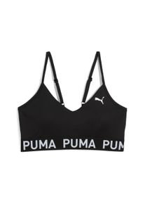 Sport-BH Puma "MOVE STRONG BRA - LOW", Damen, Gr. XXL, N-Gr, Puma schwarz, Interlock, Obermaterial: 85% Polyester, 15% Elasthan, schmal, BHs Sport-BH, mit verstellbaren Tr&auml;gern, mit herausnehmbaren Polstern