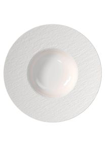 Villeroy & Boch Pastateller VILLEROY & BOCH "Pastateller Manufacture Ice &oslash; 28 cm wei&szlig;", wei&szlig;, B:28cm H:5,2cm L:28cm T:28cm &Oslash;:28cm, Speiseteller, Pastateller, Sp&uuml;lmaschinenfest, Mikrowellensicher