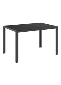 Ambia Garden Gartentisch, Schwarz, Metall, Kunststoff, rechteckig, Flachrohr, 120x74x80 cm, Gartenm&ouml;bel, Gartentische, Gartentische