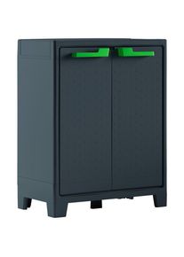 Keter Ger&auml;teschrank, Anthrazit, Grau, Gr&uuml;n, Kunststoff, 2 F&auml;cher, 80x100x44 cm, Freizeit & Co, Heimwerken, Werkstatteinrichtung, Werkzeugschr&auml;nke