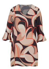 Tunika Alba Moda "Tunika Tunika mit femininen Volants", Damen, Gr. 42, schwarz, Obermaterial: 100% Viskose CV., Modern, gerade, Tuniken Tunika