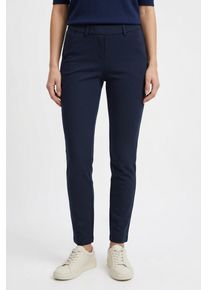Jerseyhose KjBRAND "Jenny", Damen, Gr. 22, K-Gr, blau (marine), Web, Obermaterial: 50% Polyester, 45% Viskose, 5% Elasthan, figurbetont kn&ouml;chellang, Hosen Jerseyhose