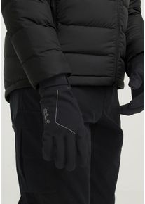 Fahrradhandschuhe Jack Wolfskin "REFL WINTER GLOVE", Herren, Gr. S, schwarz, Materialmix, Handschuhe Fahrradhandschuhe