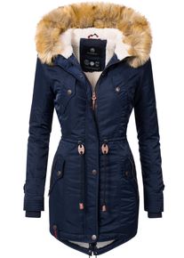 Wintermantel Navahoo "Wintermantel La Viva", Damen, Gr. L, blau, Obermaterial: 100% Nylon NY. Obermaterial: Futter: 100% Polyester PES. 100% Polyester PES., M&auml;ntel Wintermantel