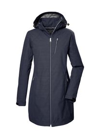 Softshellparka Killtec "KOS 57 WMN SFTSHLL PRK", Damen, Gr. 36, blau (nachtblau), Oberseite: 100% Polyester.R&uuml;ckseite: 100% Polyester.Futter: 100% Polyester, Jacken Softshellparka, Wasserabweisender, atmungsaktiver Parka mit abnehmbarer Kapuze