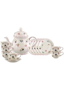 Villeroy & Boch Geschirr-Set VILLEROY & BOCH "Teeservice Petite Fleur 13er Set wei&szlig;", wei&szlig;, 13, Porzellan, Geschirr-Sets, Geschirr-Set, Sp&uuml;lmaschinengeeignet, Mikrowellengeeignet