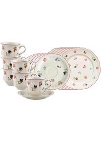 Villeroy & Boch Geschirr-Set VILLEROY & BOCH "Kaffeeservice Petite Fleur 18er Set bunt", bunt, 18, Porzellan, Geschirr-Sets, Geschirr-Set, Sp&uuml;lmaschinenfest, Mikrowellensicher