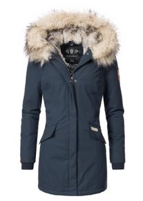 Wintermantel Navahoo "Wintermantel Cristal", Damen, Gr. XL, blau, Obermaterial: 65% Polyester PES. 35% Baumwolle CO. Obermaterial: Futter: 100% Polyester PES. 100% Polyester PES., M&auml;ntel Wintermantel