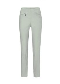 2-in-1-Hose GOLDNER "Schlupfhose LOUISA mit Steppn&auml;hten", Damen, Gr. 40, N-Gr, gr&uuml;n (baummoos), Obermaterial: 67% Baumwolle CO. 28% Polyamid PA. 5% Elasthan EL., Hosen 2-in-1-Hose, Ohne
