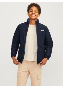 Jack & Jones Wendejacke JACK & JONES JUNIOR "JORNGIA REVERSIBLE PUFFER JNR", Jungen, Gr. 152, blau (sky captain), Web, Obermaterial: 100% Polyester, unifarben, Jacken Wendejacke