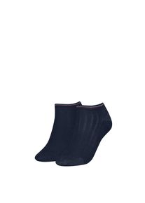 Sneakersocken Tommy Hilfiger "TH WOMEN SNEAKER 2P SHINE", Damen, Gr. 35-38, navy, Materialmix, Socken Sneakersocken, mit feuchtigkeitsableitender Technologie