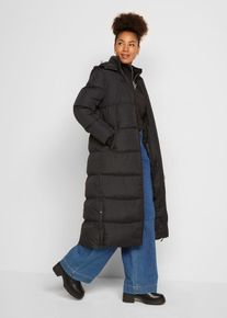 bonprix Wasserabweisender Funktions-Steppmantel, schwarz, Gr.54, W&auml;rmender Steppmantel mit seitlichen Kn&ouml;pfen, extralang, aus BIONIC-FINISH&reg; ECO