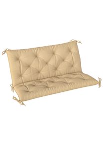 Outsunny Two-Seater Bench Cushion - Khaki | Aosom Ireland