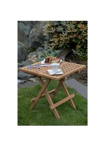 Gardenson , Teakfarben , Holz , Teakholz , quadratisch , 50x50x50 cm , klappbar ,