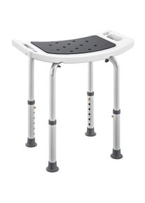 HOMCOM Shower Chair, Adjustable Height Shower Stool with Aluminium Frame and Non-Slip Feet, Bathtub Stool Seat with Padded Seat for Elderly Disabled Handicap, Grey | Aosom Ireland