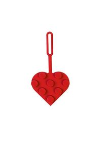 Euromic LEGO&reg; Bag Tag/Luggage tag Brick Heart Red