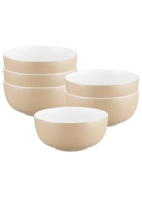 Schale Seltmann Weiden "M&uuml;slischalen Liberty Pure Colors &oslash; 15 cm 6er Set", beige (dusty beige), L:15cm, Sch&uuml;sseln, Schale, Sp&uuml;lmaschinenfest, Mikrowellensicher, Ofenfest