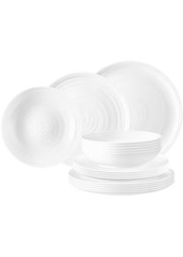 Geschirr-Set Seltmann Weiden "Teller-Set Terra 18er Set", wei&szlig;, 18, Porzellan, Geschirr-Sets, Geschirr-Set, Sp&uuml;lmaschinenfest, Mikrowellensicher, Ofenfest