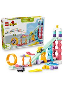 Konstruktionsspielsteine Lego "Kreative Sprungschanzen mit kleinen Flitzern 3-in-1-Set (10478)", bunt, Spielbausteine, Kinder, Kunststoff, Konstruktionsspielsteine, Lego DUPLO Town; Made in Europe