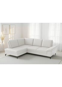 Sit & More Ecksofa SIT & MORE "Chelsea", reinwei&szlig;, B:249cm H:89cm T:190cm, Sofas, Ecksofa, optional mit Bettfunktion und Bettkasten