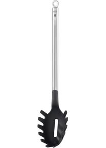 R&ouml;sle Spaghettizange R&Ouml;SLE, silber (silberfarben, schwarz), B:6,5cm H:6,5cm L:31cm, Edelstahl 18/10, Kunststoff, K&uuml;chenzangen, Spaghettizange, Spaghettiheber mit Aufh&auml;nge&ouml;se, sp&uuml;lmaschinengeeignet