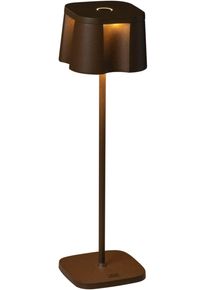 Konstsmide LED Tischleuchte "Nice", braun (rost), &Oslash; 10cm H: 36cm, 2 Stk., Leuchten, Nice LED USB-Tischleuchte, Farbtemperatur, dimmba, LED Tischleuchte
