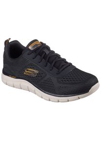 Schn&uuml;rschuh Skechers "TRACK-LESHUR", Herren, Gr. 39, schwarz, Lederimitat, Textil, Schuhe Schn&uuml;rschuh, Freizeitschuh, Trainingsschuh im Materialmix