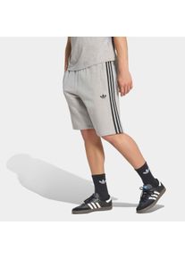 Shorts adidas originals "3S SHO", Herren, Gr. XXL, N-Gr, grau (medium grau heather, schwarz, normal, gr.), Obermaterial: 100% Baumwolle, Hosen Shorts, sportlicher Stil, f&uuml;r Stra&szlig;e und Zuhause, aus weichem French Terry