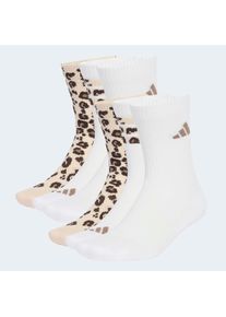 Funktionssocken adidas Performance "LEO SOCK 3PP", Damen, Gr. XL, wei&szlig; (crystal linen, khaki six, schwarz braun), Obermaterial: 54% Baumwolle, 42% Polyester, 3% Elasthan, 1% Polyamid, Socken Funktionssocken, f&uuml;r Fitness und Alltag, mit Fu&szlig;gew&ouml;lbeunterst&uuml;tzung
