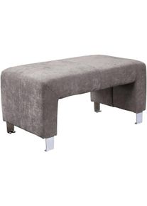 Polsterhocker exxpo - SOFA FASHION "Intenso, Hocker, modern", grau (cappuccino), B:100cm H:50cm T:59cm, Zusammensetzung: Polyester 100%, Hocker, Polsterhocker, hohe Bodenfreiheit, frei im Raum stellbar, hoher Sitzkomfort