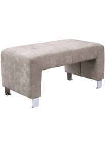 Polsterhocker exxpo - SOFA FASHION "Intenso, Hocker, modern", beige (sand), B:100cm H:50cm T:59cm, Zusammensetzung: Polyester 100%, Hocker, Polsterhocker, hohe Bodenfreiheit, frei im Raum stellbar, hoher Sitzkomfort